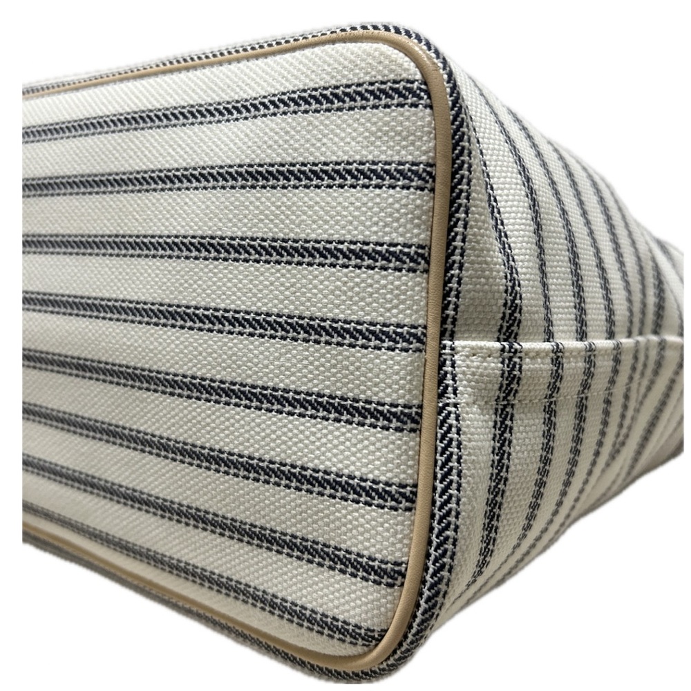 COACH X Saint James Legacy Weekend Tote in Ticking Stripe Canvas w/Leather Trim - Picture 11 of 16